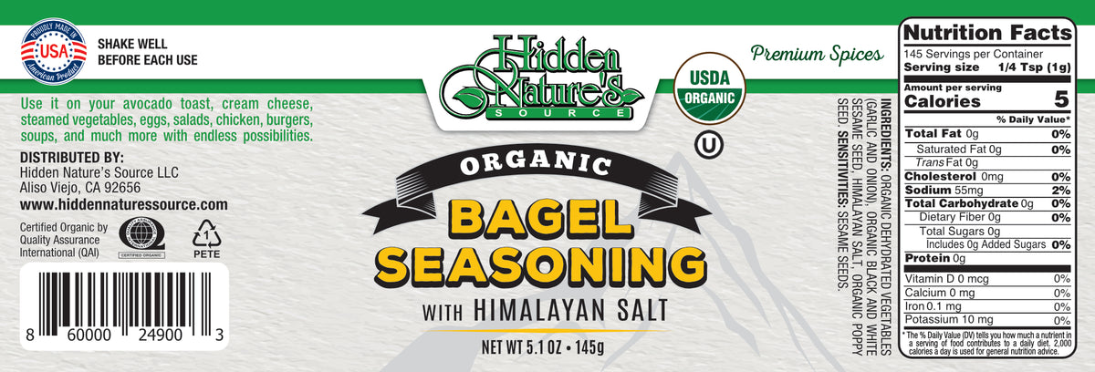 Organic Everything Bagel Seasoning 5.1 oz